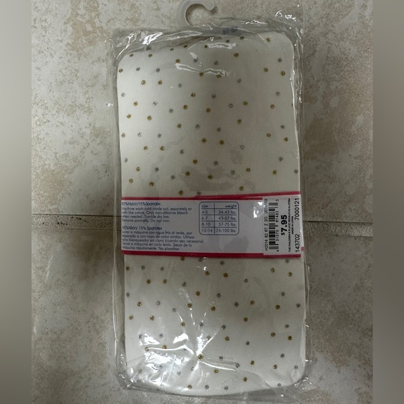 The Children’s Place Girls white polka dot fashion tights side 12-14 - Picture 2 of 2